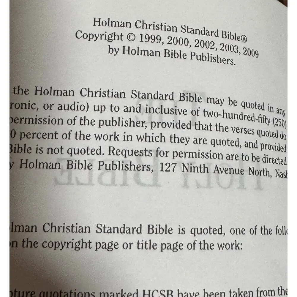 Holman Christian Standard Bible Leather Bound